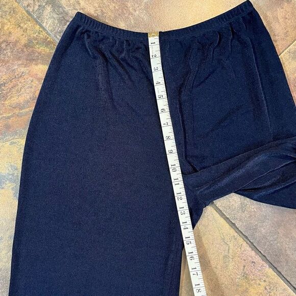 Carole Little Navy Stretch Dress Pants Large - Picture 3 of 9